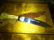 нож охотничный (ручной рабаты) рукоятка из оленя
