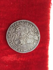 талер мансфельд 1593г. серебро 30 гр отличное состояние
